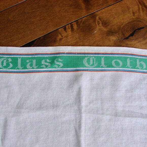 Vintage Tea Towel Linen Kitchen Glass Dish Giovedi Irish Linen Stripe Embroidery - Picture 11 of 15